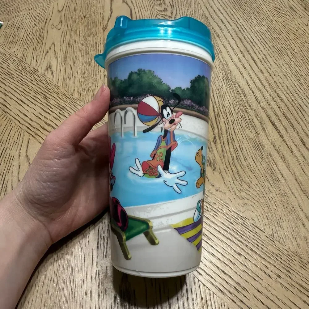 Whirley Warren Walt‎ Disney World Parks Mickey Refillable Mug Tumbler Teal